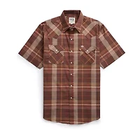 Ely Cattleman Mens Short Sleeve Western Shirt