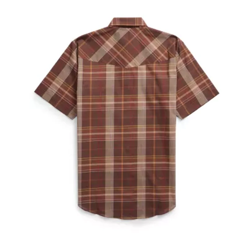 Ely Cattleman Mens Short Sleeve Western Shirt