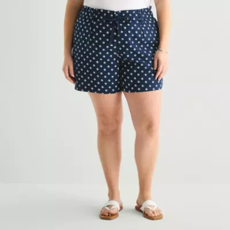 St. John's Bay Womens Plus Pull-On Short