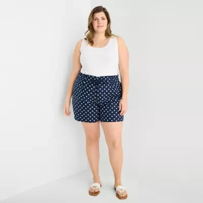 St. John's Bay Womens Plus Pull-On Short