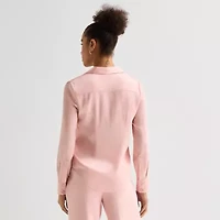 Worthington Womens Long Sleeve Slim Fit Blouse