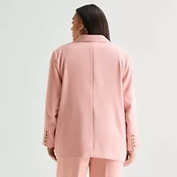 Worthington Womens Plus Relaxed Fit Blazer