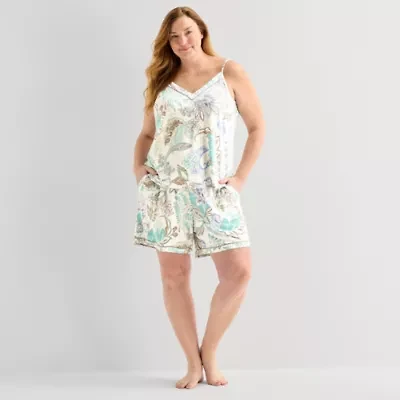 Liz Claiborne Cool and Calm Womens V Neck Sleeveless Pajama Top