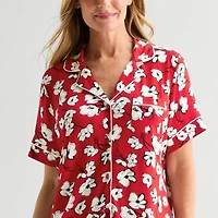 Liz Claiborne Cool and Calm Womens Short Sleeve Pajama Top