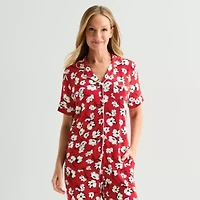Liz Claiborne Cool and Calm Womens Short Sleeve Pajama Top