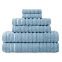 Home Expressions 6-pc. Ribbed Solid Bath Towel Set
