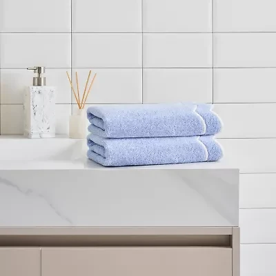 Peri Home Scallop 2-pc. Bordered Bath Towel