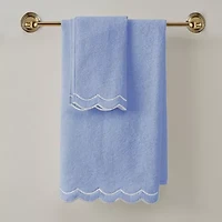Peri Home Scallop 2-pc. Bordered Bath Towel