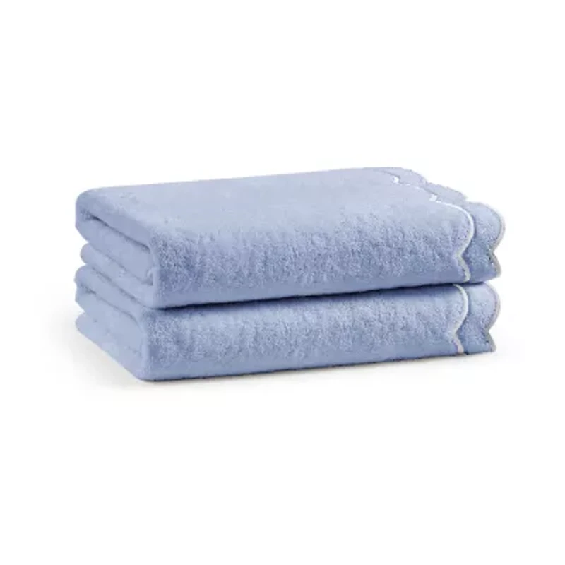 Peri Home Scallop 2-pc. Bordered Bath Towel