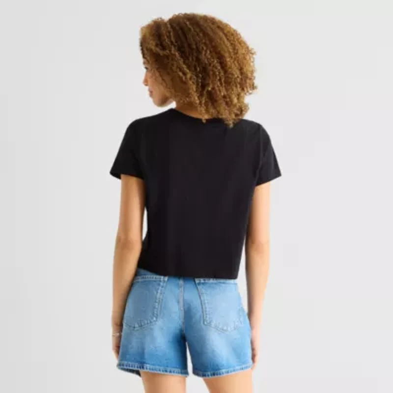 a.n.a Womens Crew Neck Short Sleeve T-Shirt