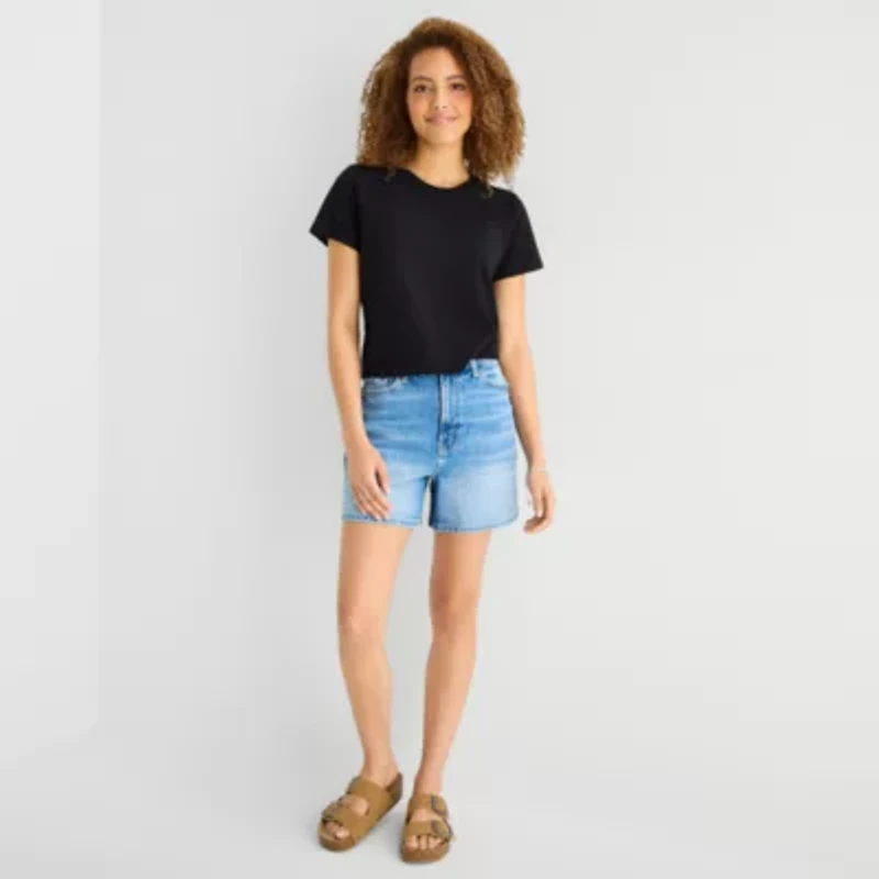 a.n.a Womens Crew Neck Short Sleeve T-Shirt