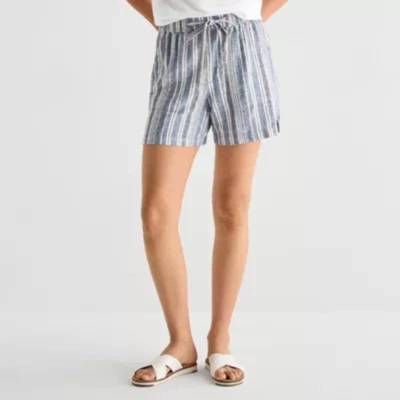 a.n.a Womens High Rise 5" Pull-On Short