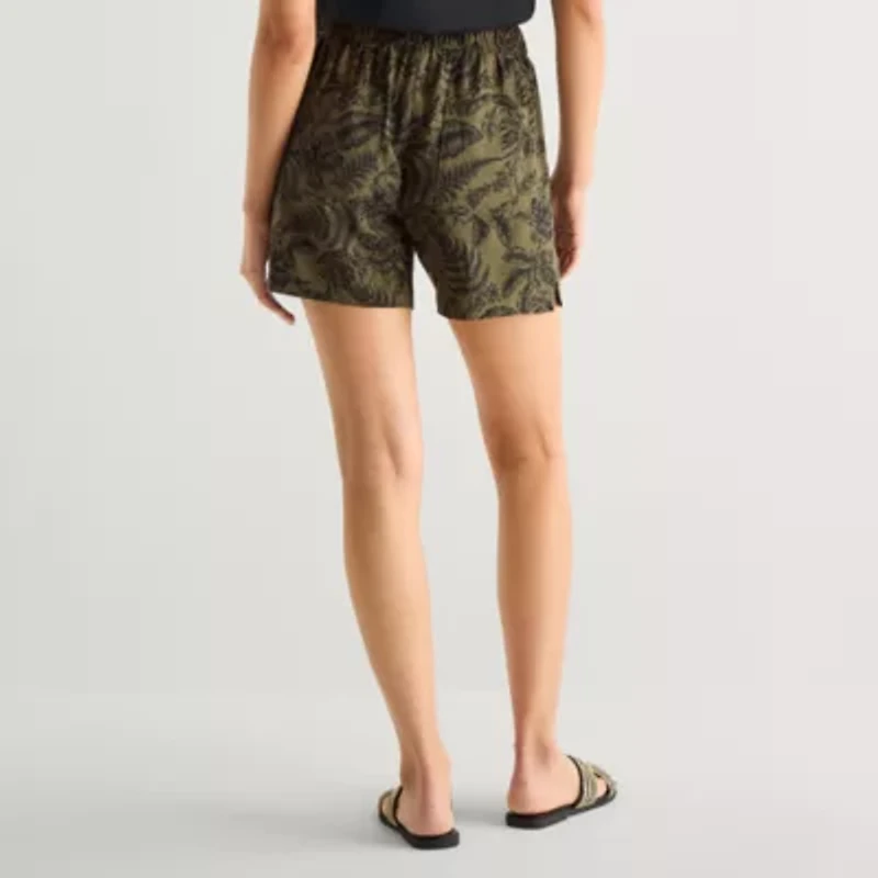 a.n.a Womens High Rise Pull-On Short