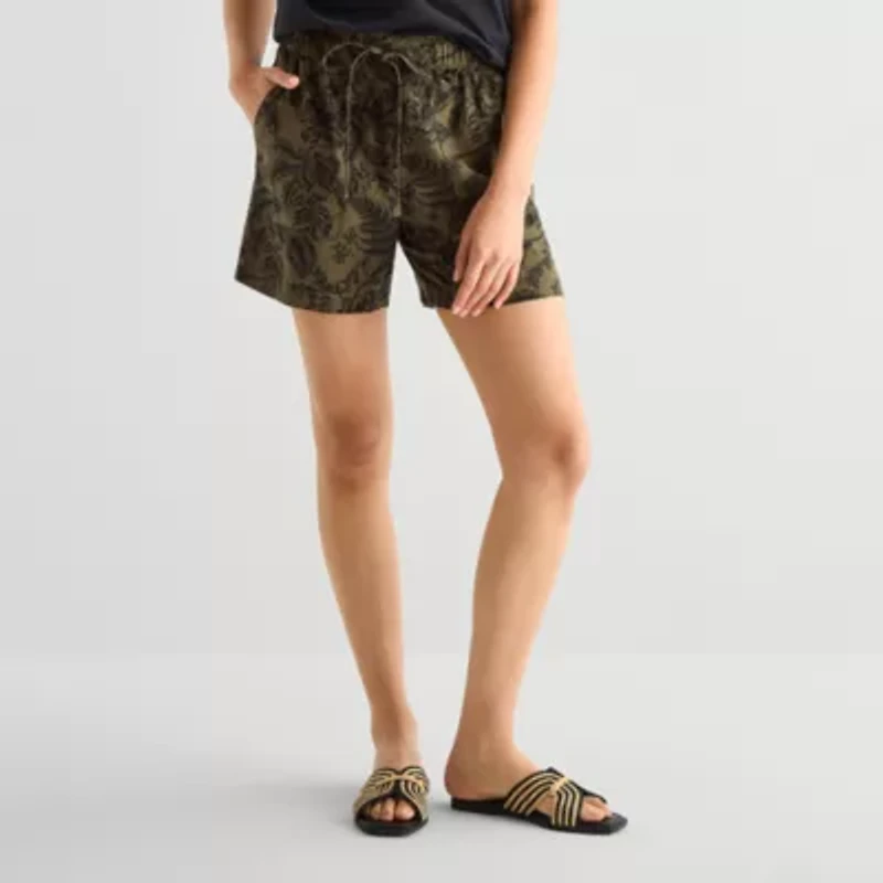 a.n.a Womens High Rise Pull-On Short