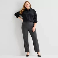 Liz Claiborne Womens Plus Long Sleeve Dress Shirt