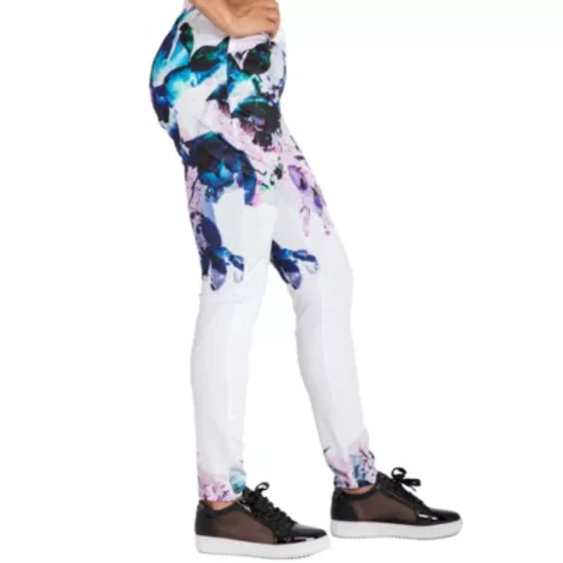 Poetic Justice Womens Stretch Fabric Skinny Mid Rise Track Pant