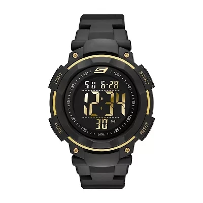 Skechers Ruhland Mens Chronograph Digital Black Strap Watch Sr1019