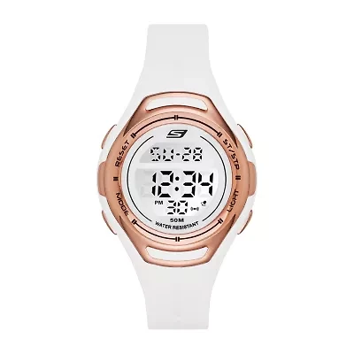 Skechers Artesia Womens Chronograph Digital White Strap Watch Sr2011