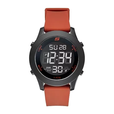Skechers Rosencrans Digital Oversize Mens Chronograph Digital Red Strap Watch Sr5109