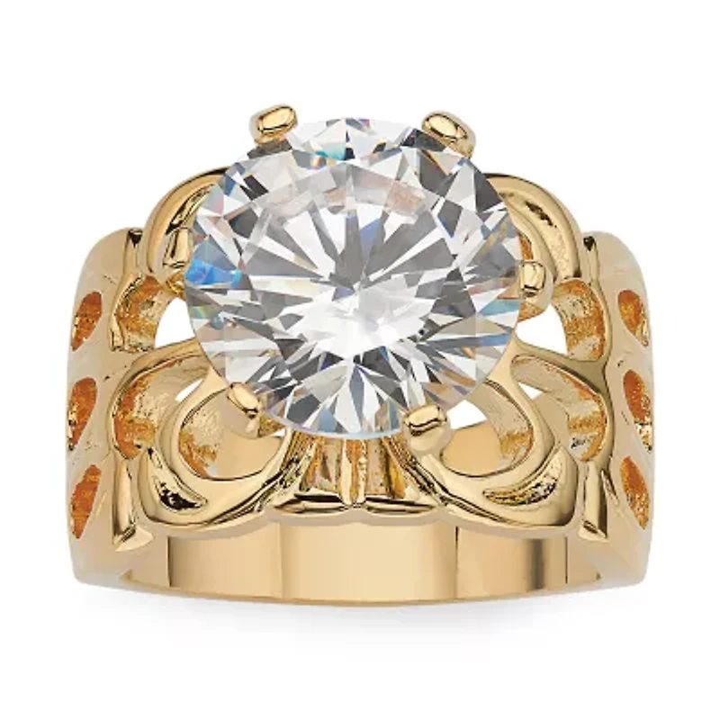 Womens 6 CT. T.W. Cubic Zirconia 14K Gold Over Brass Engagement Ring