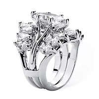 Womens 6 CT. T.W. Cubic Zirconia Pure Silver Over Brass Bridal Set