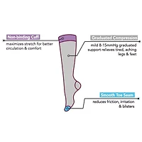 Dr.Motion Womens 1 Pair Knee High Socks