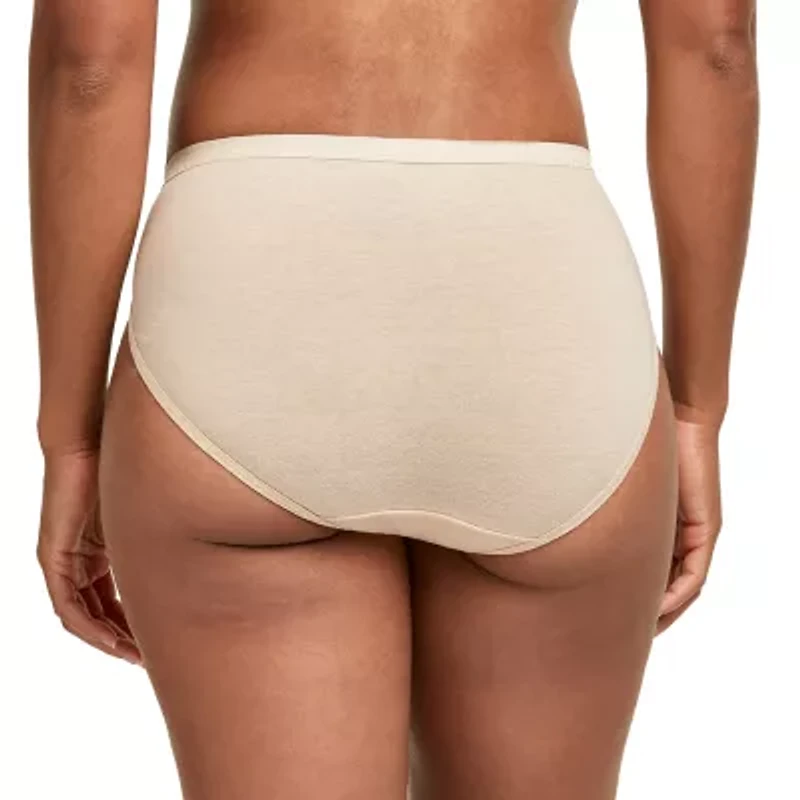 Hanes Ultimate™ Cool Comfort™ Cotton Ultra Soft Womens Average + Full Figure 6 Pack Cooling Multi-Pack High Cut Panty 43h6cc