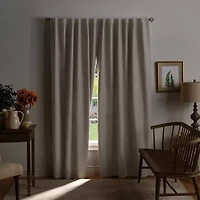 Martha Stewart Bedford Back Tab Blackout Set of 2 Curtain Panel