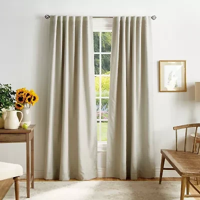 Martha Stewart Bedford Back Tab Blackout Set of 2 Curtain Panel