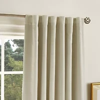 Martha Stewart Bedford Back Tab Blackout Set of 2 Curtain Panel