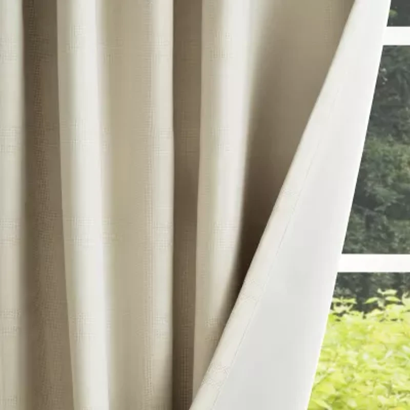 Martha Stewart Bedford Back Tab Blackout Set of 2 Curtain Panel