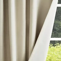 Martha Stewart Bedford Back Tab Blackout Set of 2 Curtain Panel