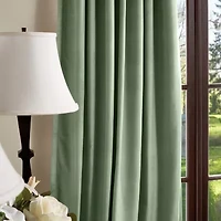 Martha Stewart Lucca Velvet Rod Pocket Blackout Set of 2 Curtain Panel