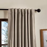 Martha Stewart Lucca Velvet Rod Pocket Blackout Set of 2 Curtain Panel