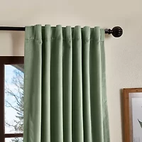 Martha Stewart Lucca Velvet Rod Pocket Blackout Set of 2 Curtain Panel