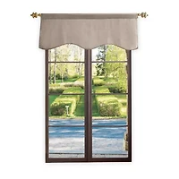 Martha Stewart Lucca Velvet Rod Pocket Scallop Valance