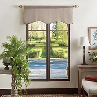 Martha Stewart Lucca Velvet Rod Pocket Scallop Valance