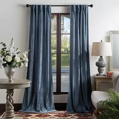 Martha Stewart Naples Chenille Back Tab Light-Filtering Set of 2 Curtain Panel