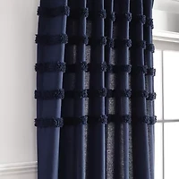 Martha Stewart Waters Edge Rod Pocket Back Tab Light-Filtering Set of 2 Curtain Panel