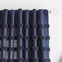 Martha Stewart Waters Edge Rod Pocket Back Tab Light-Filtering Set of 2 Curtain Panel