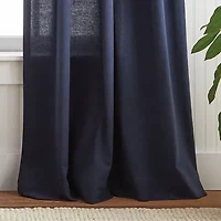 Martha Stewart Waters Edge Rod Pocket Back Tab Light-Filtering Set of 2 Curtain Panel