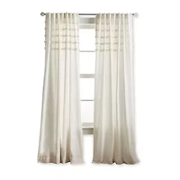 Martha Stewart Waters Edge Rod Pocket Back Tab Light-Filtering Set of 2 Curtain Panel