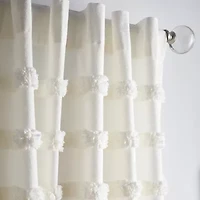 Martha Stewart Waters Edge Rod Pocket Back Tab Light-Filtering Set of 2 Curtain Panel