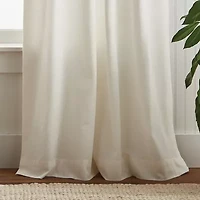Martha Stewart Waters Edge Rod Pocket Back Tab Light-Filtering Set of 2 Curtain Panel
