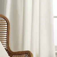 Martha Stewart Waters Edge Rod Pocket Back Tab Light-Filtering Set of 2 Curtain Panel