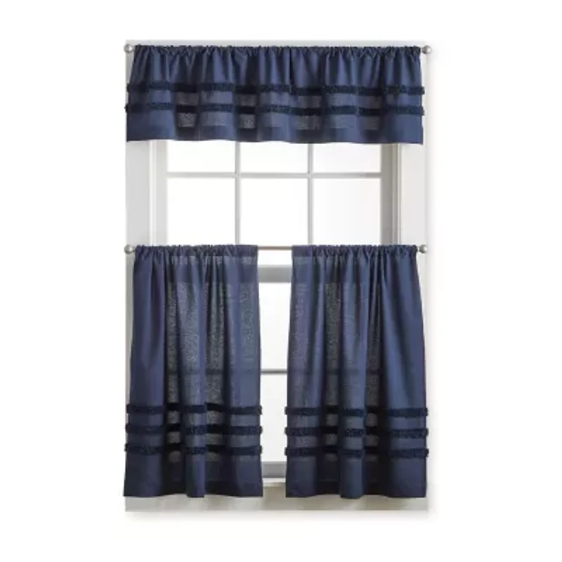 Martha Stewart Waters Edge 3-pc. Rod Pocket Window Tier