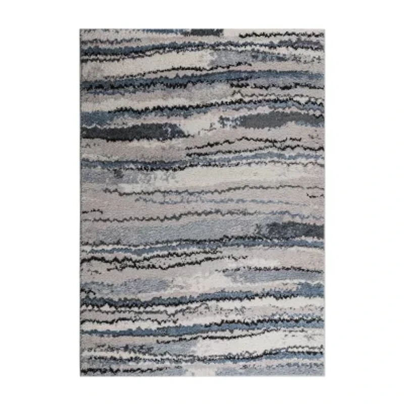 Madison Park Cadence Cozy Shag Abstract Machine Woven Skid Resistant Indoor Rectangular Area Rug