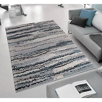Madison Park Cadence Cozy Shag Abstract Machine Woven Skid Resistant Indoor Rectangular Area Rug
