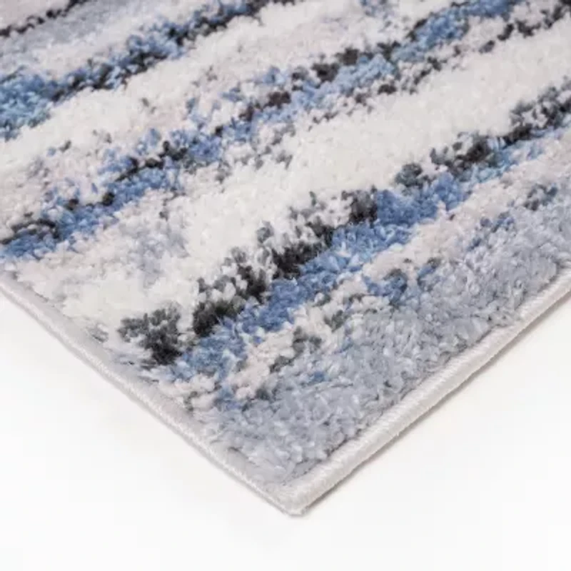 Madison Park Cadence Cozy Shag Abstract Machine Woven Skid Resistant Indoor Rectangular Area Rug