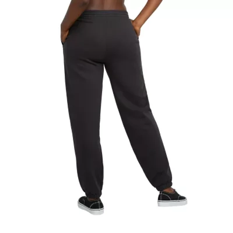 Hanes Womens Cuffed Mid Rise Fleece Active Jogger Pant